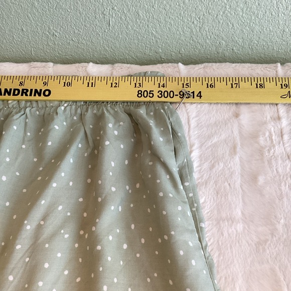 CY Fashion Green Polka Dot High Low Hem Prairie Cowgirl Boho,Rayon Skirt L Y2K - Picture 2 of 6